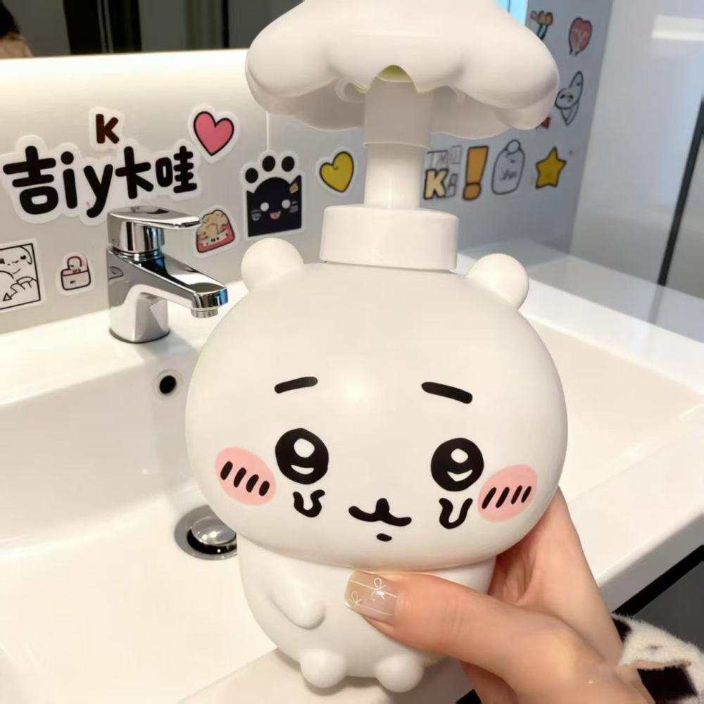 Home Edit Bathroom Storage - Botellas dispensadoras de Hachiware Chiikawa, diseño