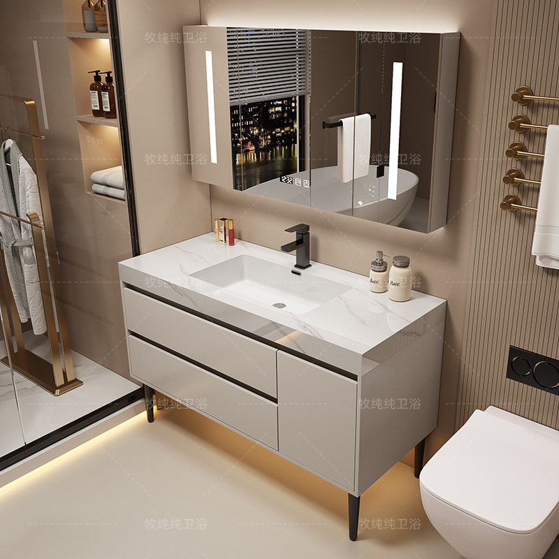 Home Bathroom Vanity Combo - Mueble de Baño con Espejo, Armario