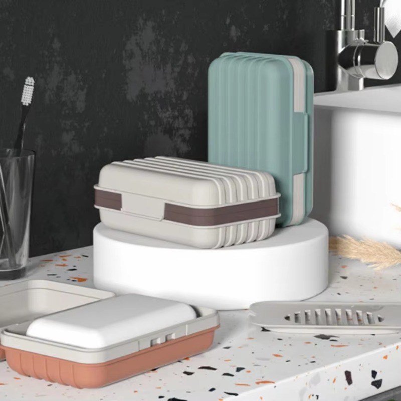 Jabonera de plástico con tapa  - Home Essentials Bathroom Storage reseña y precio