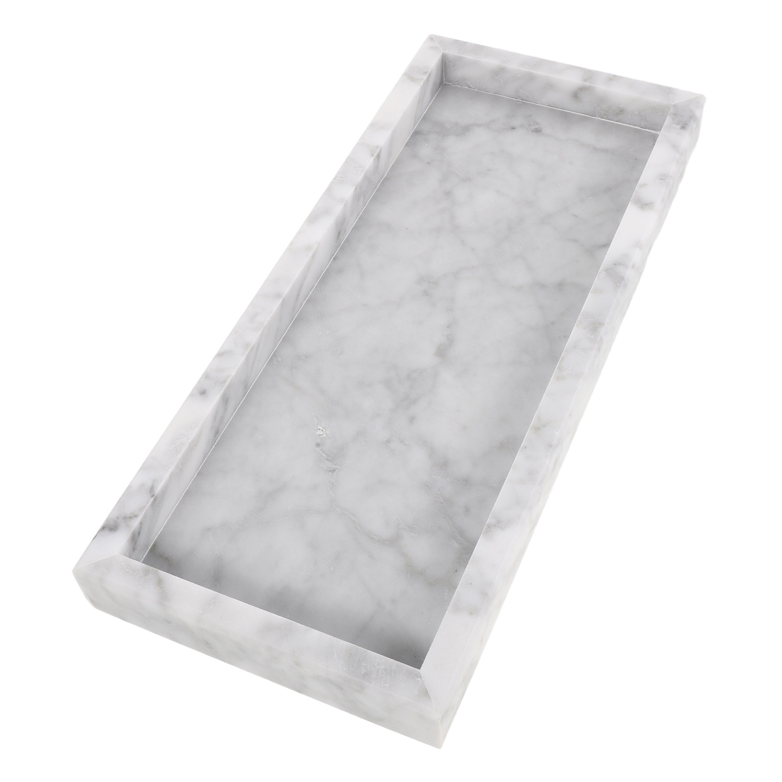 Bandeja rectangular de mármol  - Home Bathroom Organizer reseña y precio