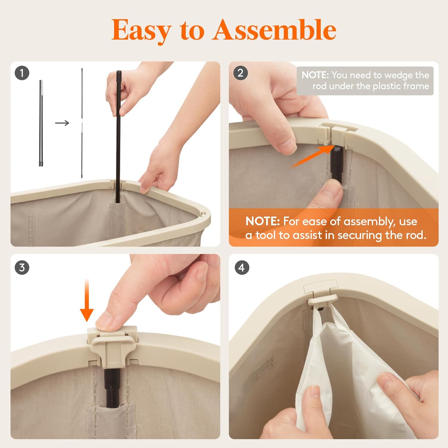 Cesto de ropa sucia de plástic - Home Essentials Bathroom Storage reseña y precio