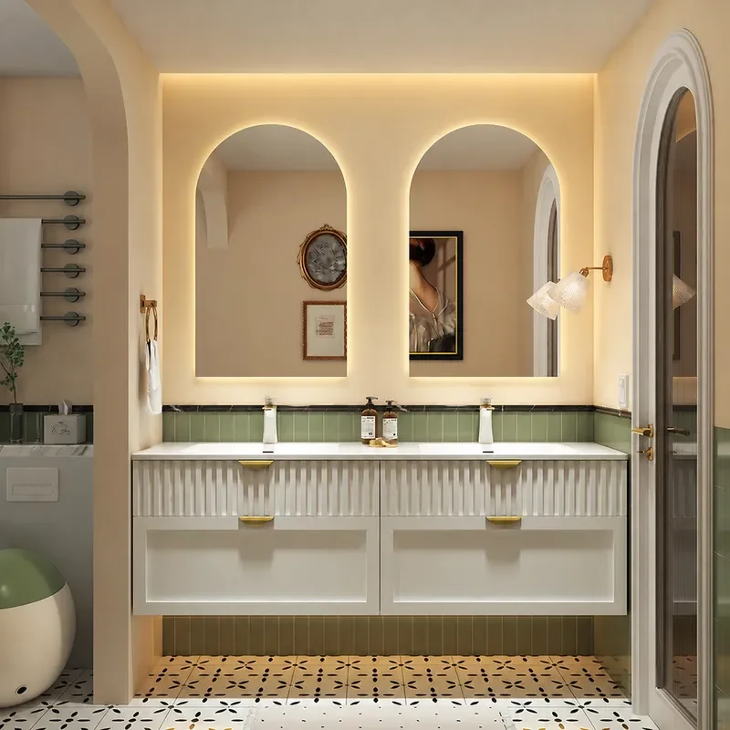 Mueble de Baño Estilo Crema co - Home Bathroom Vanity Combo reseña y precio