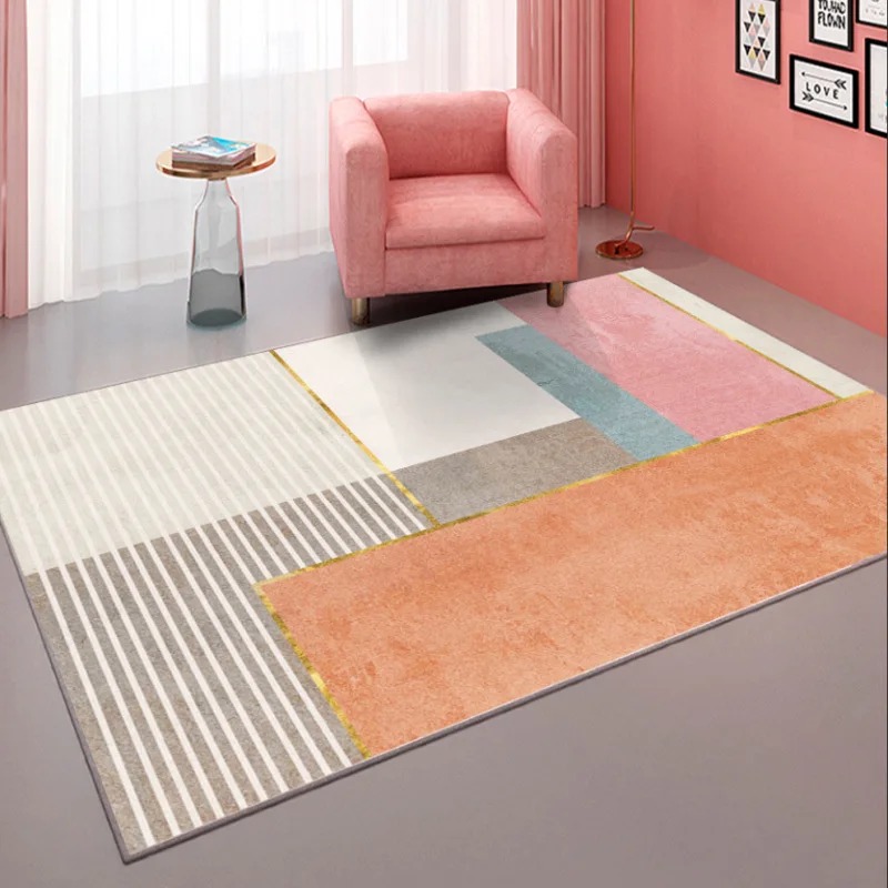 Alfombra abstracta de colores  - Home Bathroom Trends reseña y precio